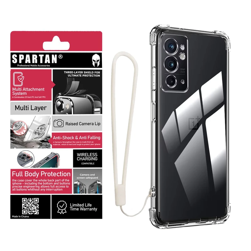 کاور اسپارتان مدل Airbag Strap مناسب برای گوشی موبایل وان پلاس OnePlus 9R به همراه بندآویز