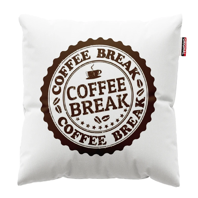  کوسن پاد آفرین طرح قهوه کافی کافه coffee کد 4018 سایز 30*30 سانتی متر