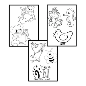 مقوا رنگ آمیزی مدل CHB104 سایز 21×15 سانتی متر مجموعه 3 عددی