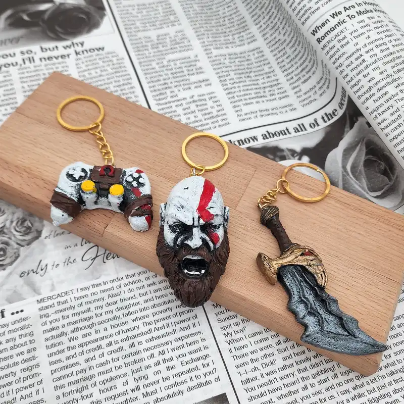 جاکلیدی مدل خدای جنگ طرح  GOD OF WAR مجموعه 3 عددی