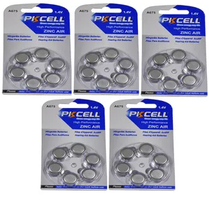 باتری سمعک پی‌کی سل مدل A675 1.5V Alkaline button cell بسته 30 عددی