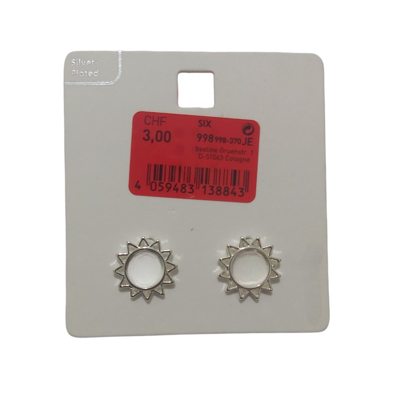 گوشواره زنانه سیکس مدل خورشید plated E001 گوشواره زنانه سیکس مدل خورشید plated E001