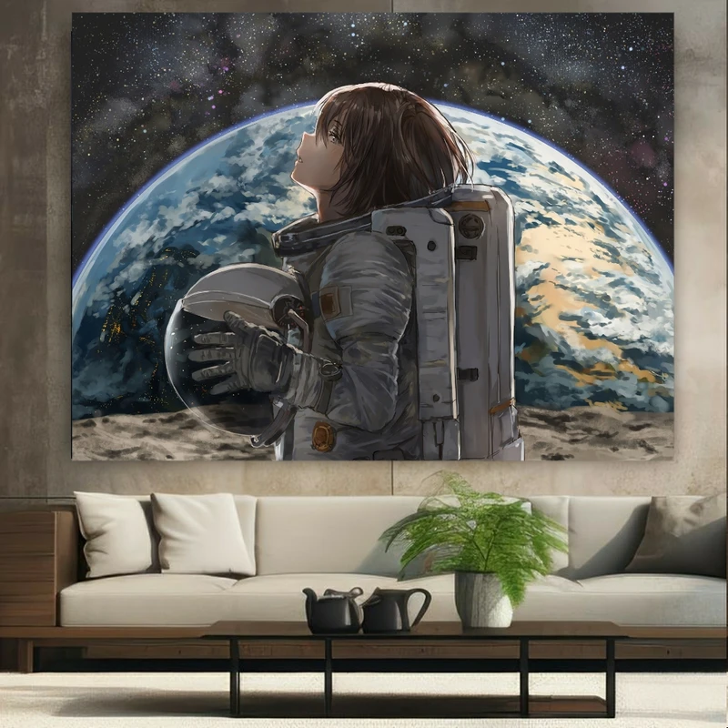 پوستر طرح مخمل انیمه مدل فضانورد کد FP105777