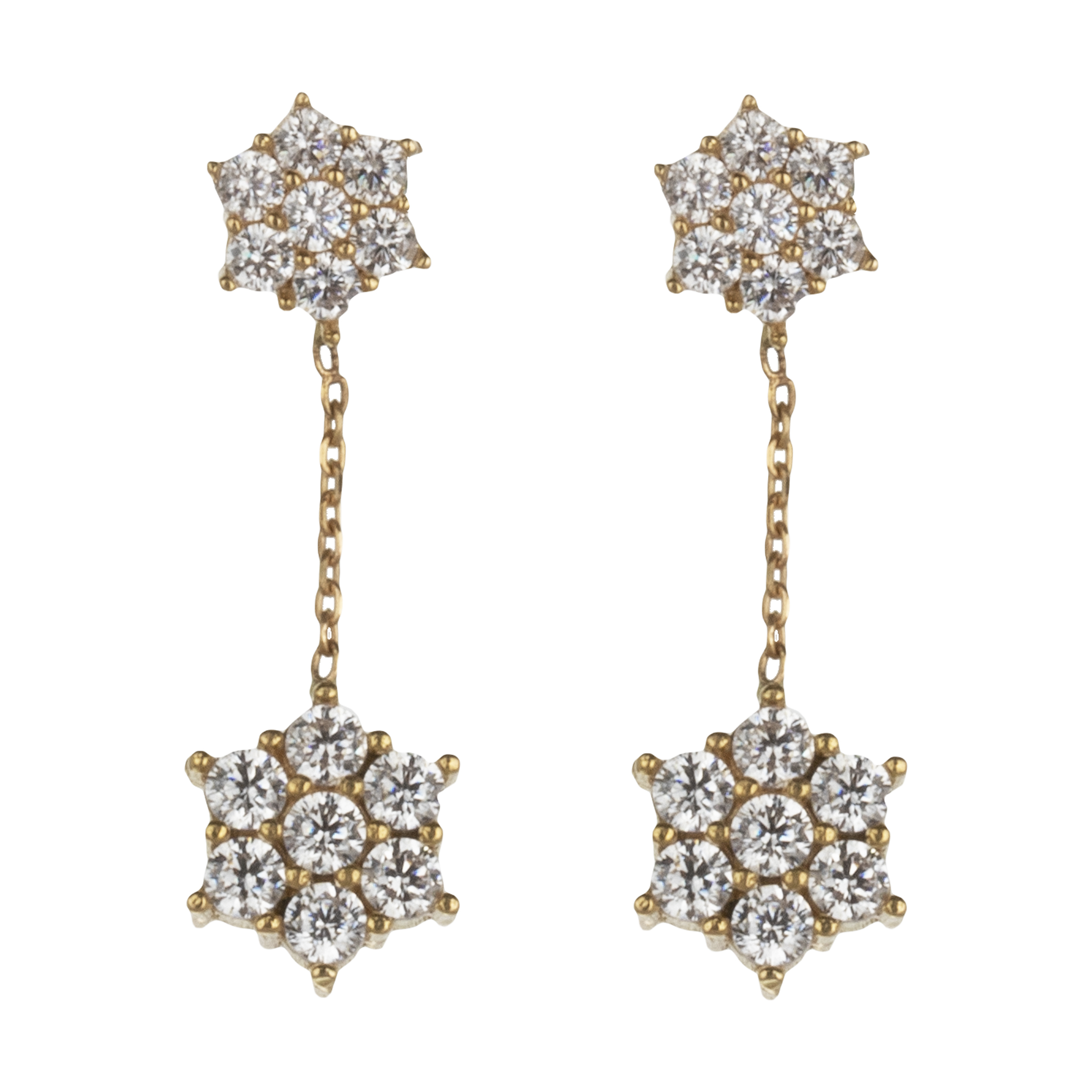گوشواره طلا 18 عیار زنانه گالری روبی مدل 21101357