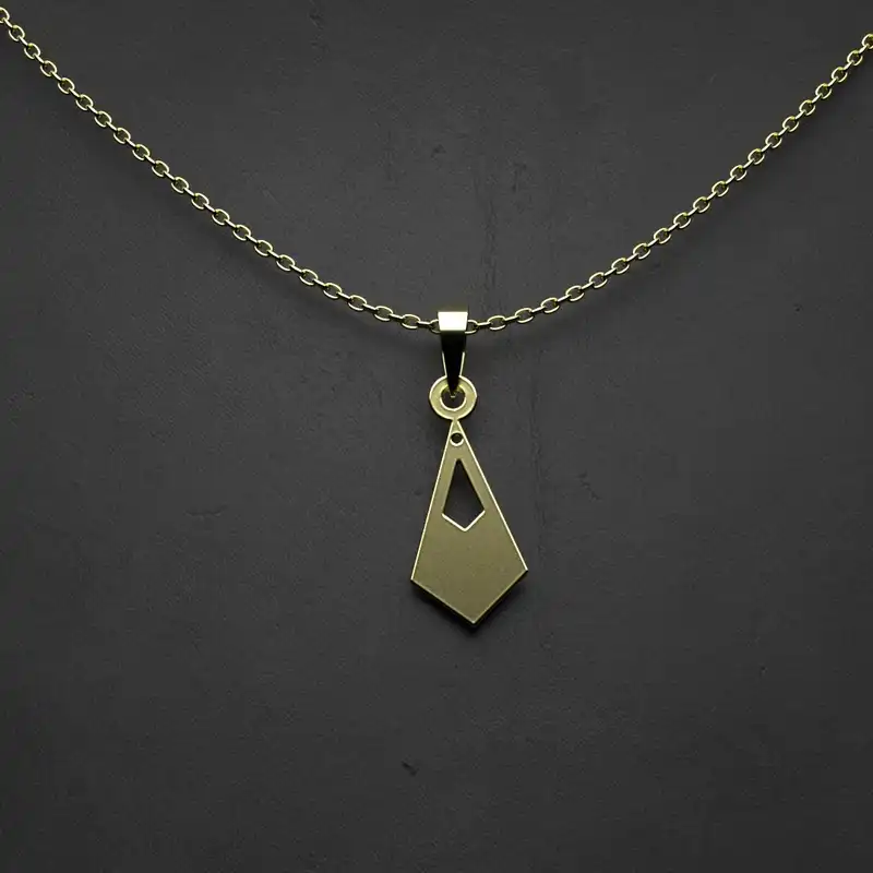 گردنبند طلا 18 عیار زنانه مدوپد مدل هندسی کد DD2-1-1077