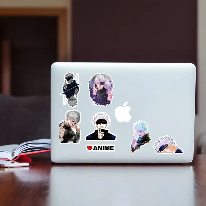 استیکر لپ تاپ پیکسل میکسل مدل انیمه جوجوتسو کایسن گوجو ساتورو مجموعه 7 عددی