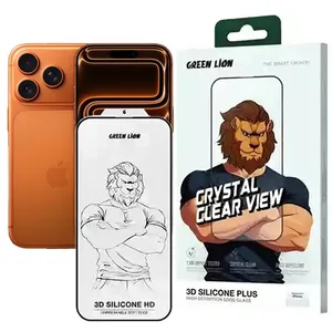 Green 3d silicon plus Screen Protector For Apple iPhone 17 pro / 17 /16 Pro