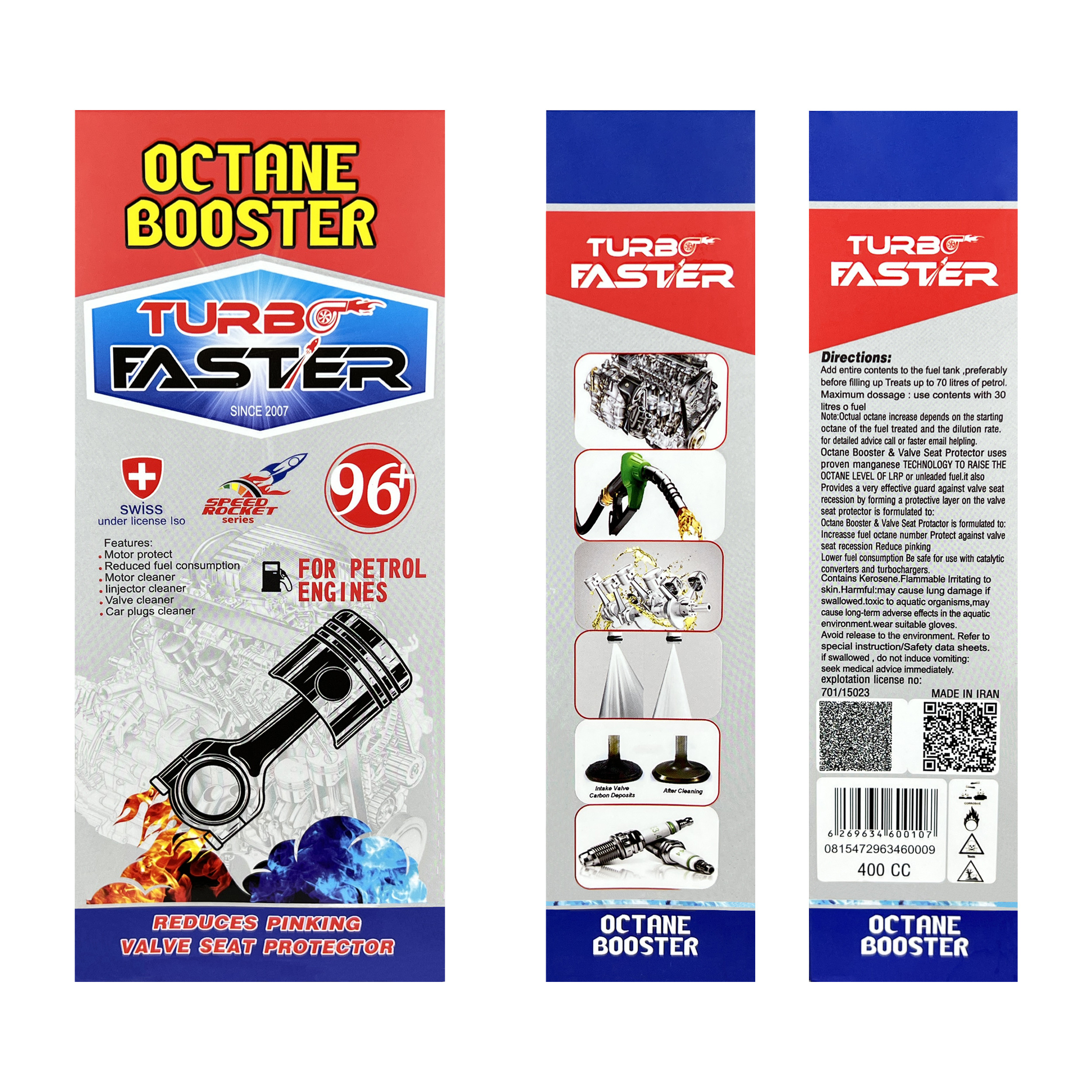 اُکتان بوستر فستر مدل Turbo حجم 400 میلی لیتر