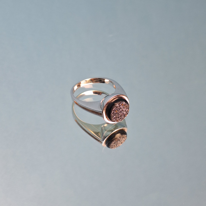 انگشتر نقره زنانه عقیق دروزی مدل PiArte R55-4