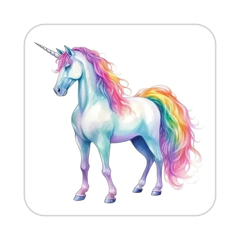 زیر لیوانی کاکتی طرح اسب تک شاخ و یونیکورن مدل mp32857