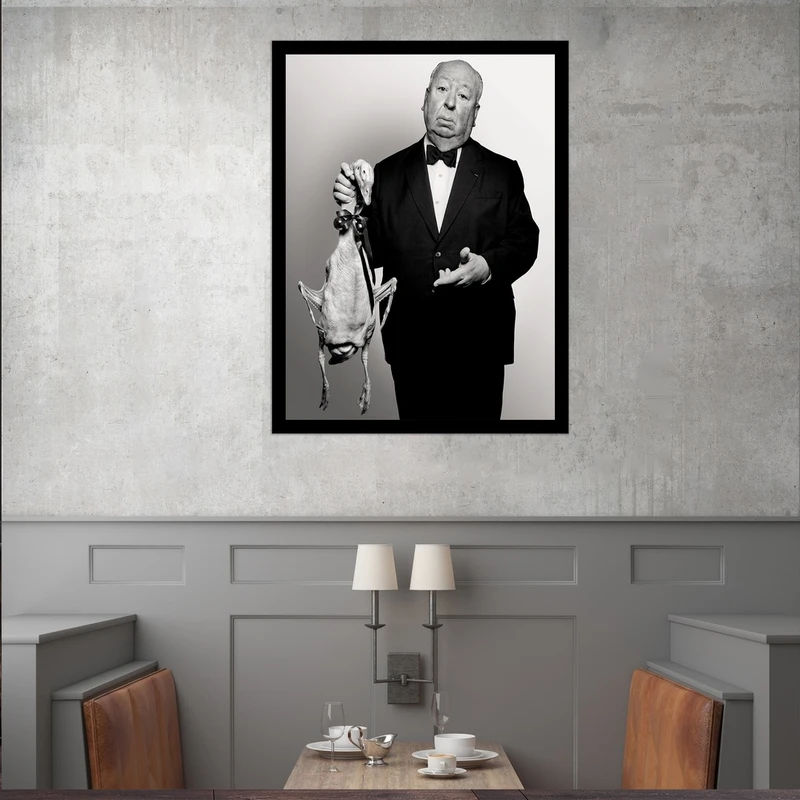 تابلو بکلیت طرح مشاهیر سینمای جهان آلفرد هیچکاک مدل قاب شاسی B-S9692