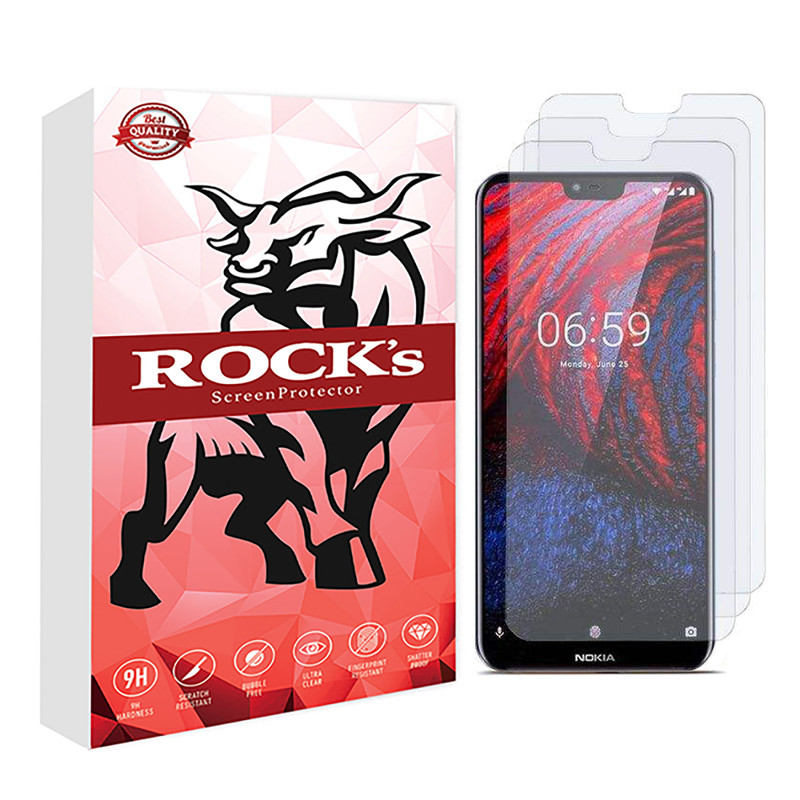 محافظ صفحه نمایش راکز مدل SG-S مناسب برای گوشی موبایل نوکیا 6.1 Plus بسته سه عددی