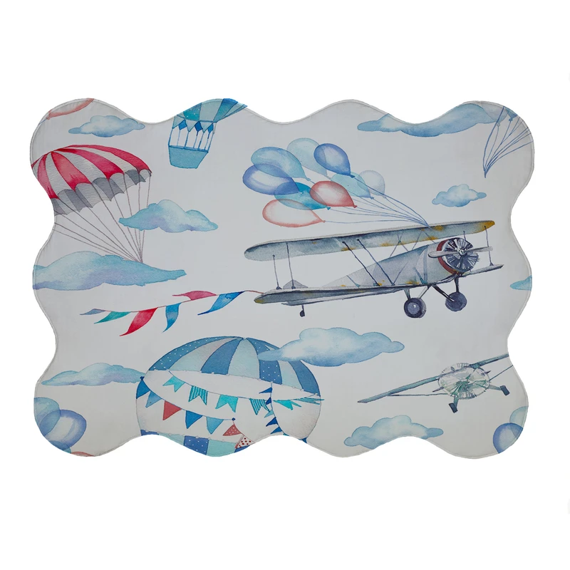 پادری مدل دالبر طرح بالن کد 6261 سایز 80x110 سانتی متر 