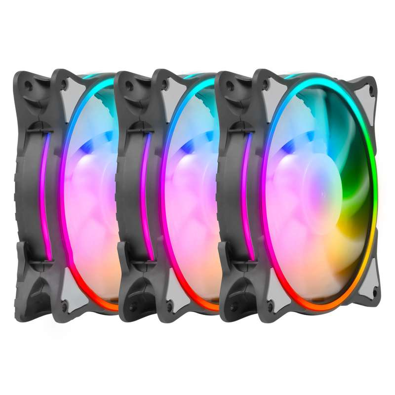 فن کیس گرین مدل HURACAN FAN GFK120M-ARGB بسته 3 عددی فن کیس گرین مدل HURACAN FAN GFK120M-ARGB بسته 3 عددی