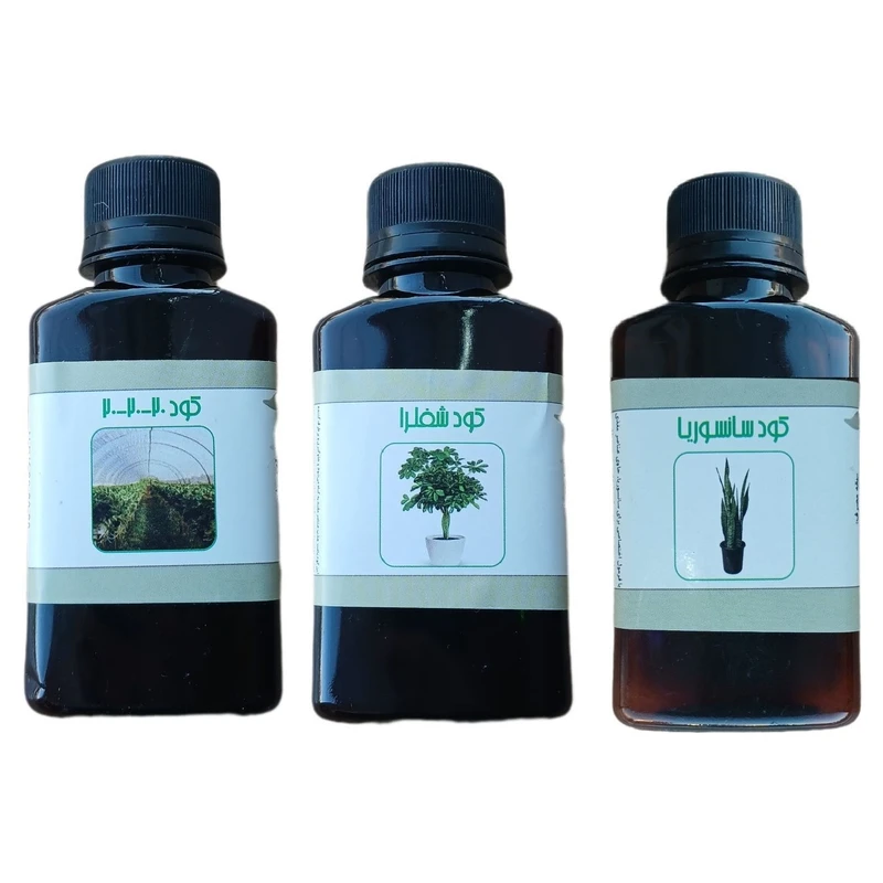 کود مایع کامل سه بیست و کود سانسوریا و کود شفلرا مدل life drop حجم 110 میلی لیتر بسته 3 عددی