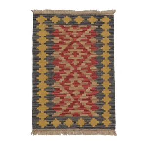 گلیم دستبافت نیم متری مدل قشقایی کد 4040718