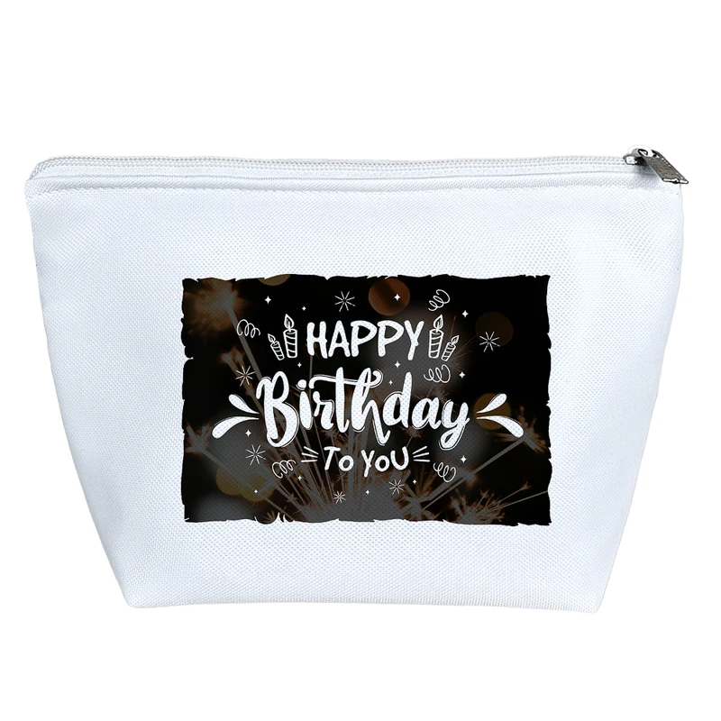 کیف لوازم آرایش دخترانه خندالو مدل تولدت مبارک Happy Birth Day کد 2777