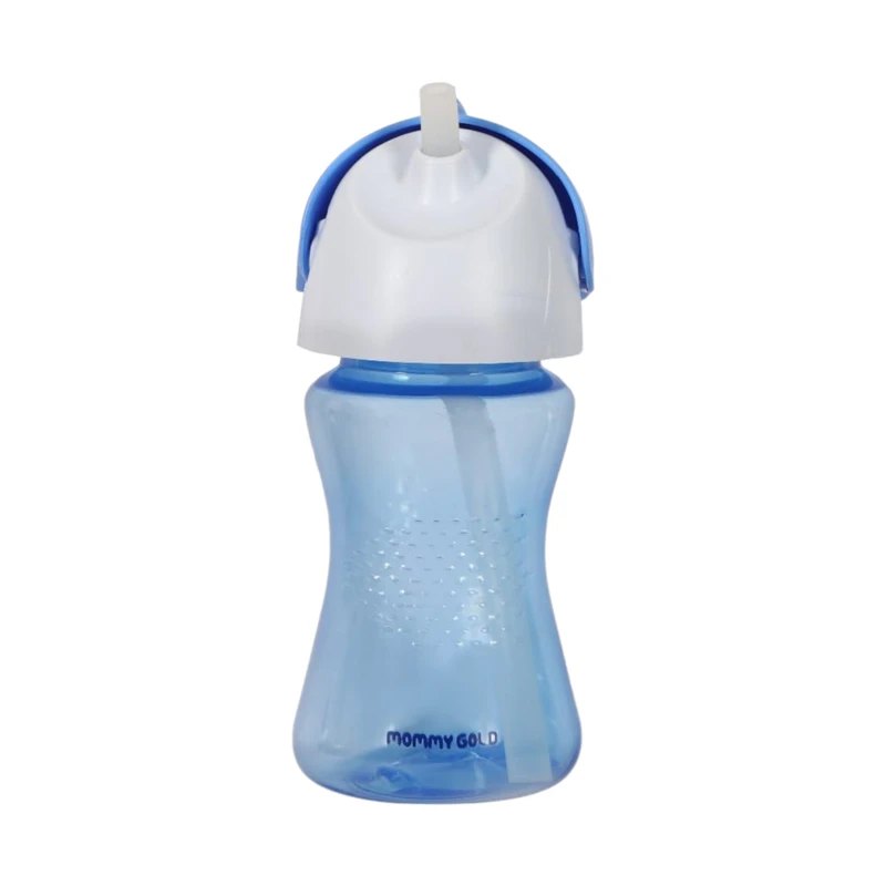 آبمیوه خوری مامی گلد مدل نی دار ضد نشت و بدون دسته حجم 260 میلی لیتر