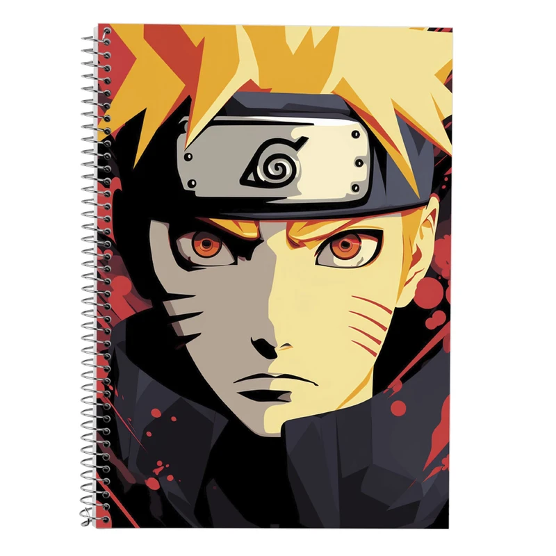 دفتر زبان 50 برگ مدوپد مدل دوخط طرح Naroto کد DF11108