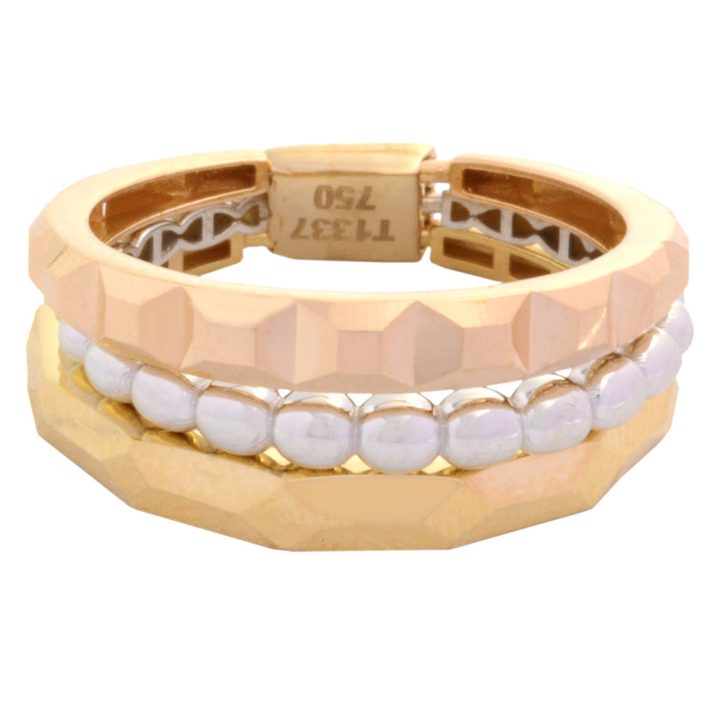 انگشتر طلا 18 عیار زنانه با طرح پورتوفینو طلای مستجابی مدل T1337 کد 52086 سایز 58