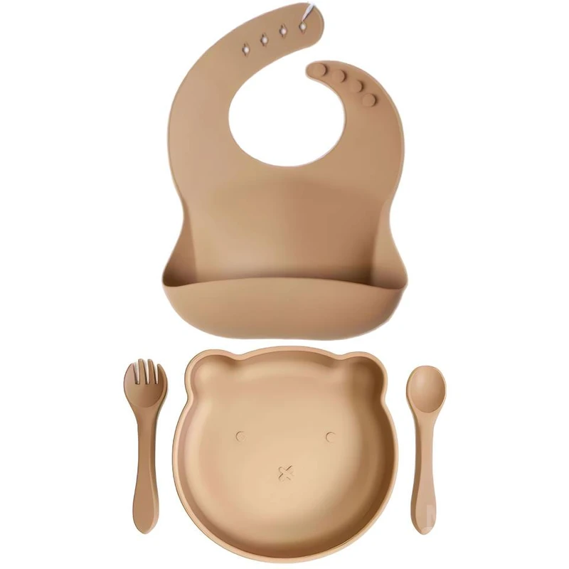 ست غذا خوری کودک مدل سیلیکون مجموعه 4 عددی