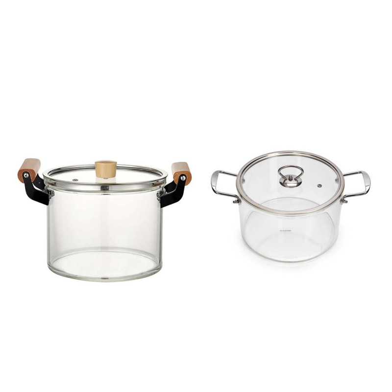 سرویس قابلمه 2 پارچه مدل شیشه ای کد NC21-NC23