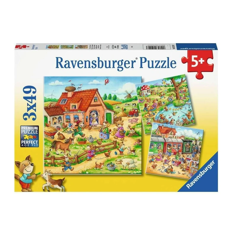 پازل 49 تکه راونزبرگر مدل Holidays in The Country کد 05249 مجموعه 3 عددی