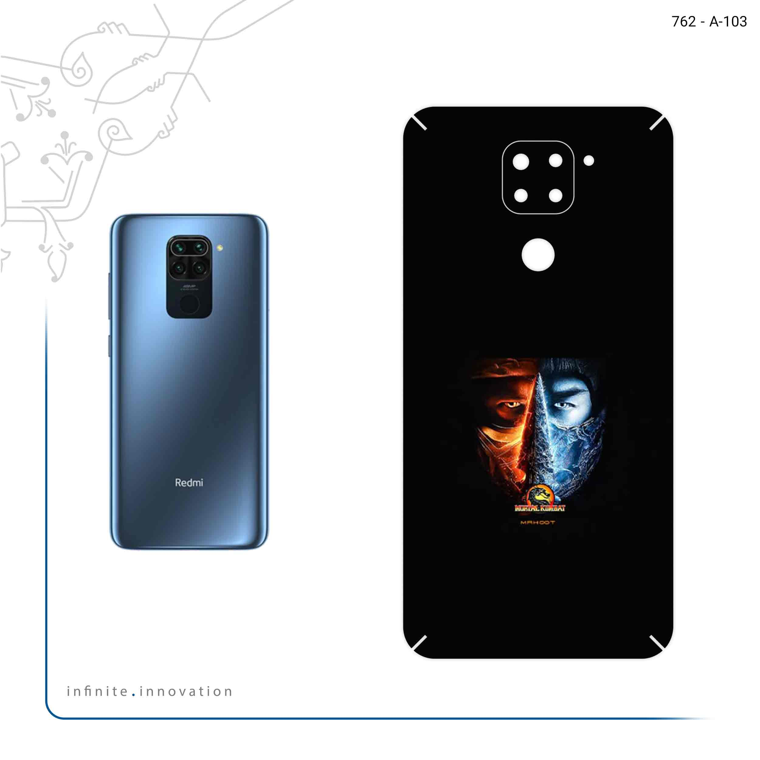 برچسب پوششی ماهوت مدل Mortal Kombat Game Series مناسب برای گوشی موبایل شیائومی Redmi 10X