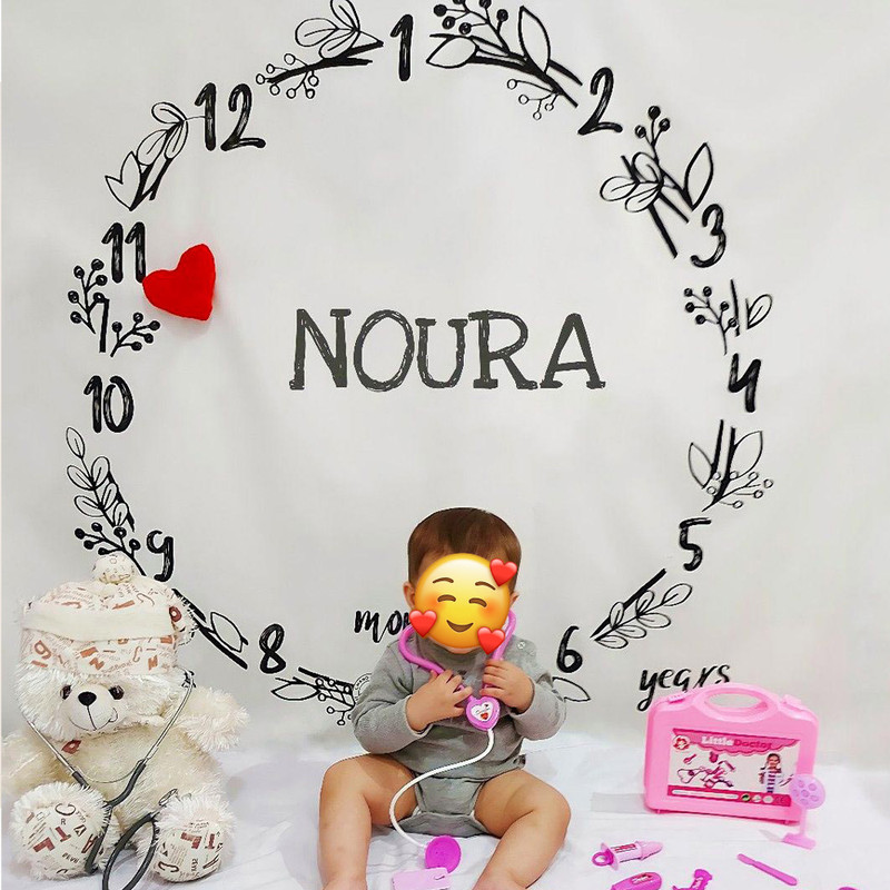 زیرانداز عکاسی نوزاد طرح  حلقه تمشک