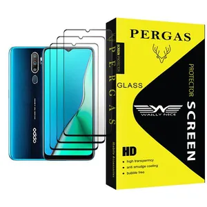 Waily Nice Pergas Glass MIX003 Screen Protector For Oppo A9 (2020) Pack Of 3