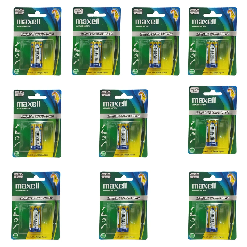 باتری نیم قلمی مکسل مدل Alkaline بسته 20 عددی