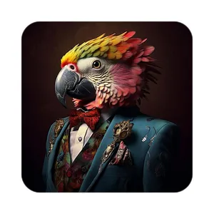 زیر لیوانی کاکتی طرح حیوانات رنگی مدل mp25639