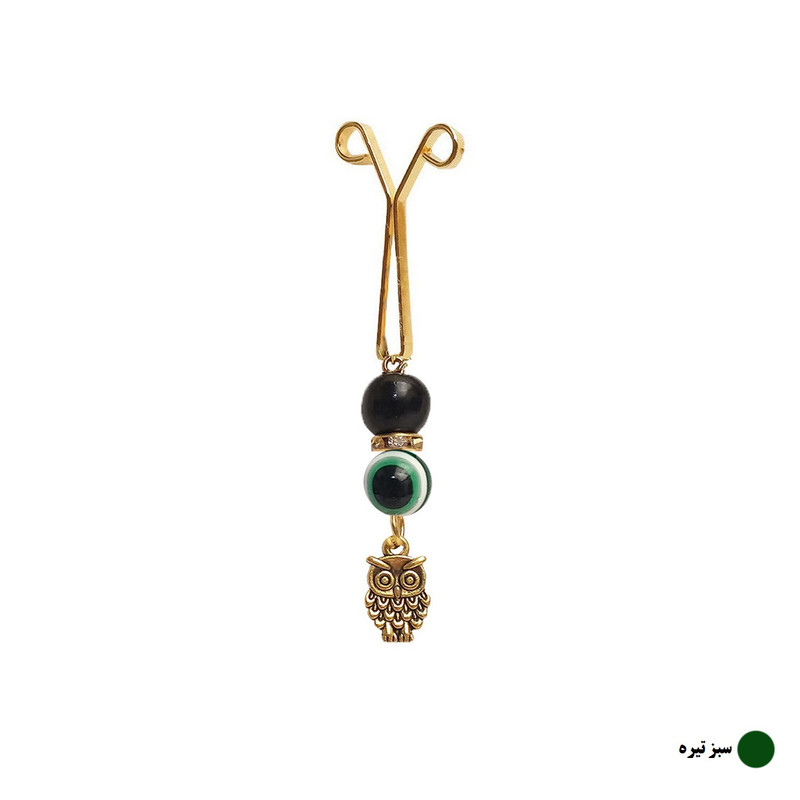 سنجاق سینه زنانه مدل چشم نظر به همراه گیره روسری