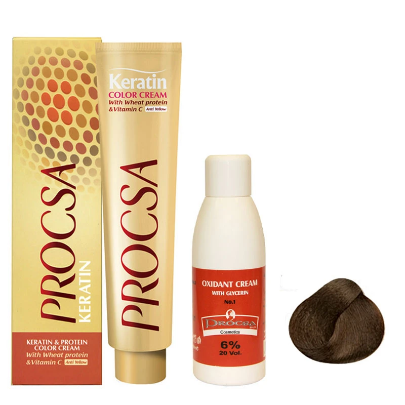 رنگ مو پروکسا سری Red شماره 1.6 حجم 100 میلی لیتر رنگ مشکی قرمز به همراه اکسیدان مدل گلیسیرینه شش درصدی حجم 120 میلی لیتر