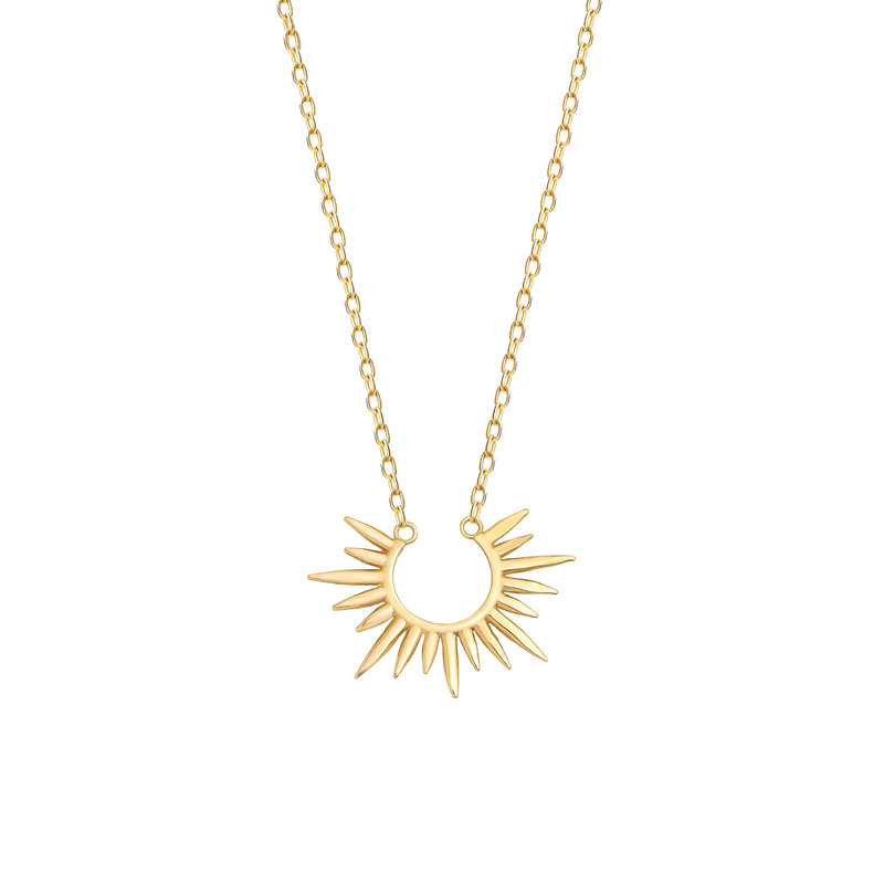 گردنبند طلا 18 عیار زنانه ماوی گالری مدل خورشید نیهان