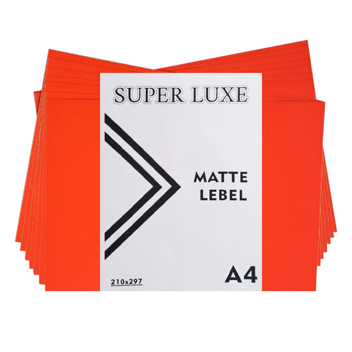 کاغذ A4 چسب دار سوپر لوکس مدل مات بسته 10 عددی