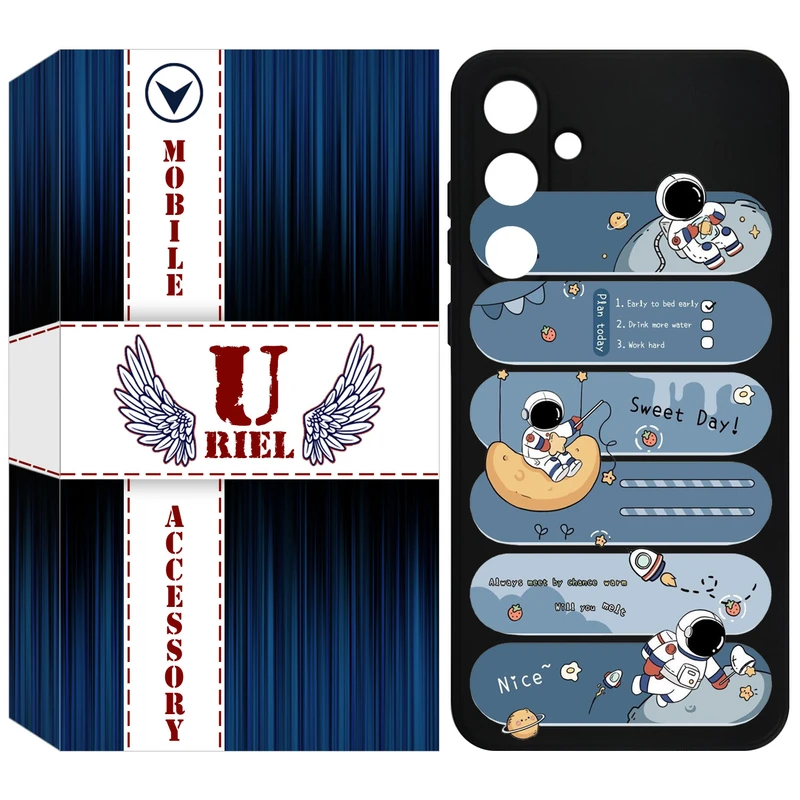 کاور یوریل قاب مدل KSH کد 18 طرح فضانورد مناسب برای گوشی موبایل سامسونگ Galaxy A55