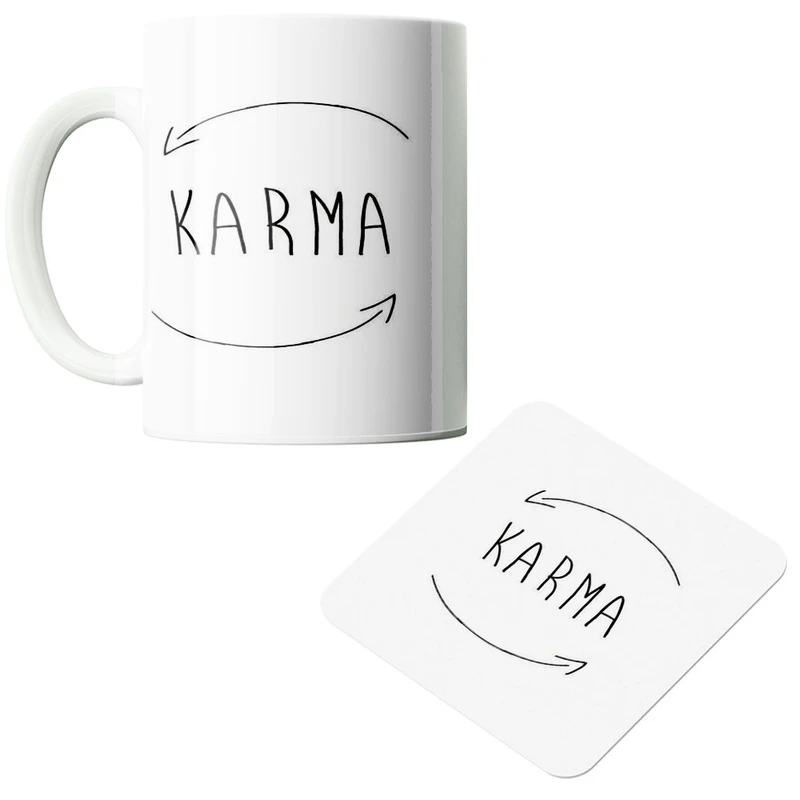 ماگ پاد آفرین مدل کارما کد 517 به همراه زیر لیوانی 