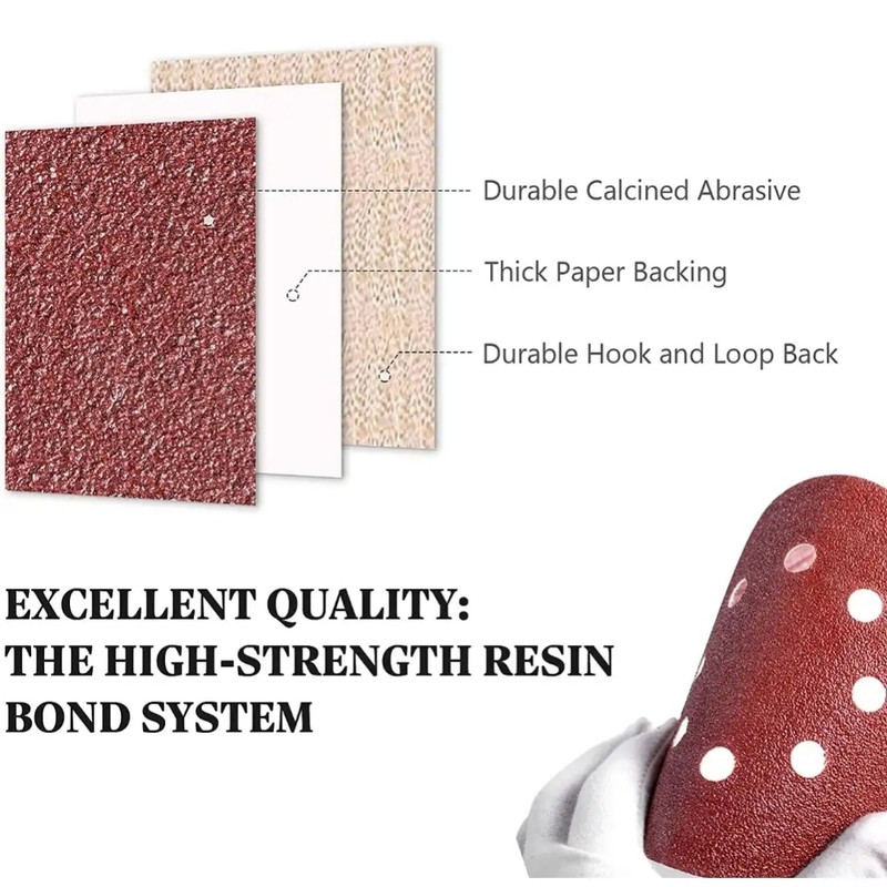 سنباده پشت کرکی مدل P150 _125mm مجموعه 10 عددی