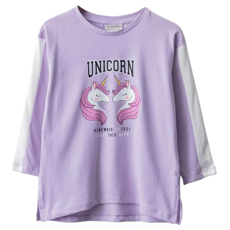 تی شرت دخترانه ال سی وایکیکی مدل W1AU66Z4-G0W