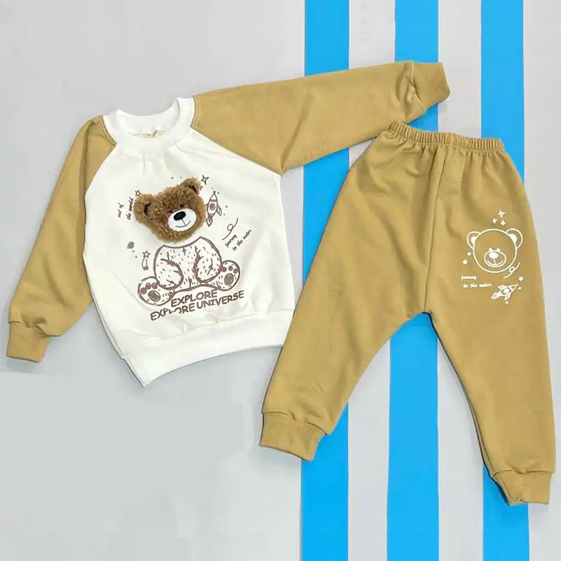 ست سویشرت و شلوار نوزادی مدل خرس فضانورد کد Ke2