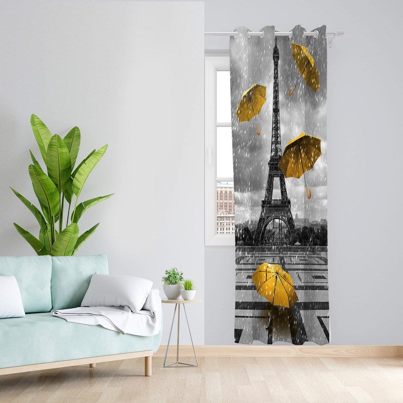 پرده مدل چتر و برج مخمل پانچی کد 1096 سایز 140x200 سانتی متر