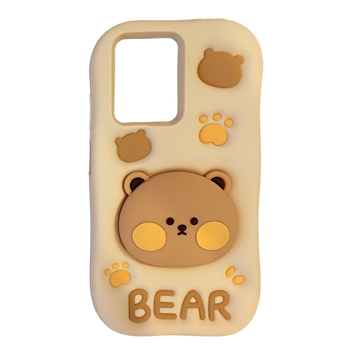 کاور طرح BEAR خرس بیسکویتی استند شو مناسب برای گوشی موبایل سامسونگ GALAXY A36/56