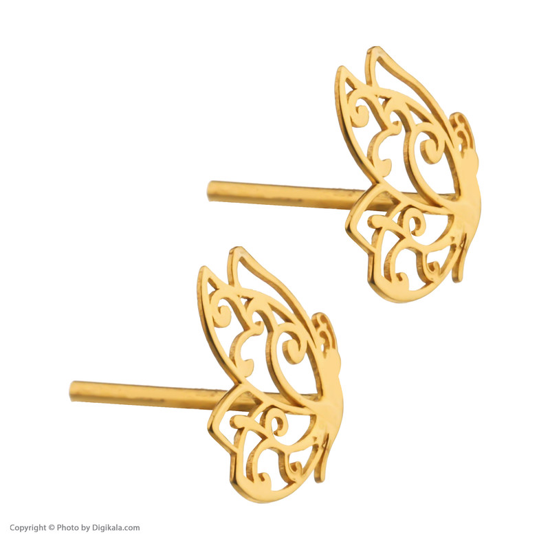 گوشواره طلا 18 عیار زنانه مایا ماهک مدل ME1086 طرح پروانه