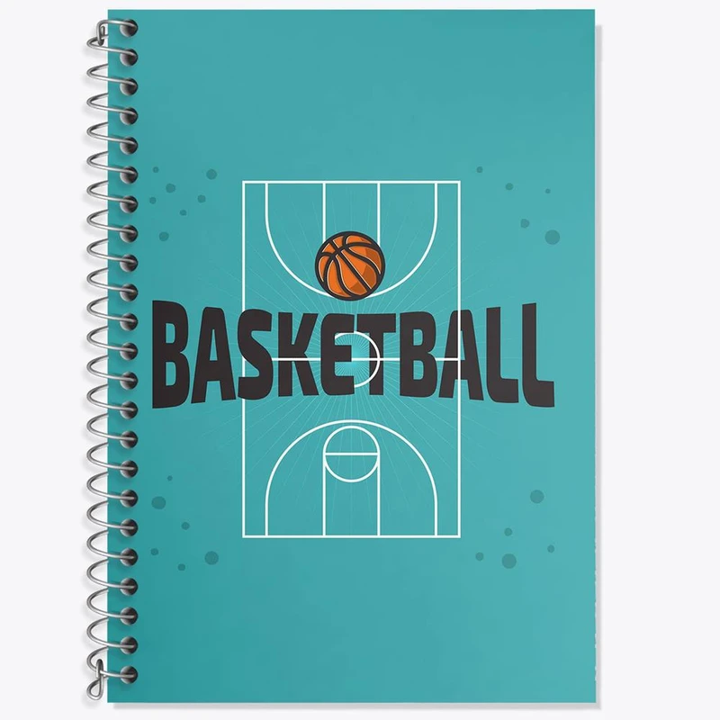 دفتر زبان 50 برگ خندالو مدل سه خط طرح بسکتبال Basketball کد 26453