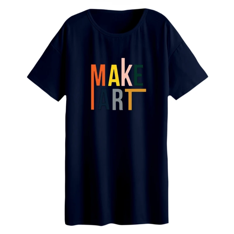 تی شرت لانگ زنانه مدل آرت