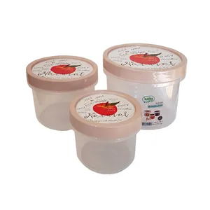 ظرف نگهدارنده هوبی لایف طرح سیب مدل SoFresh-A مجموعه 3 عددی