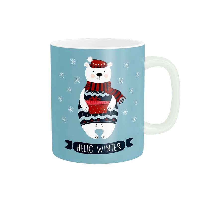 ماگ طرح انیمه ی زمستانی طرح خرس پاندا کد 1493