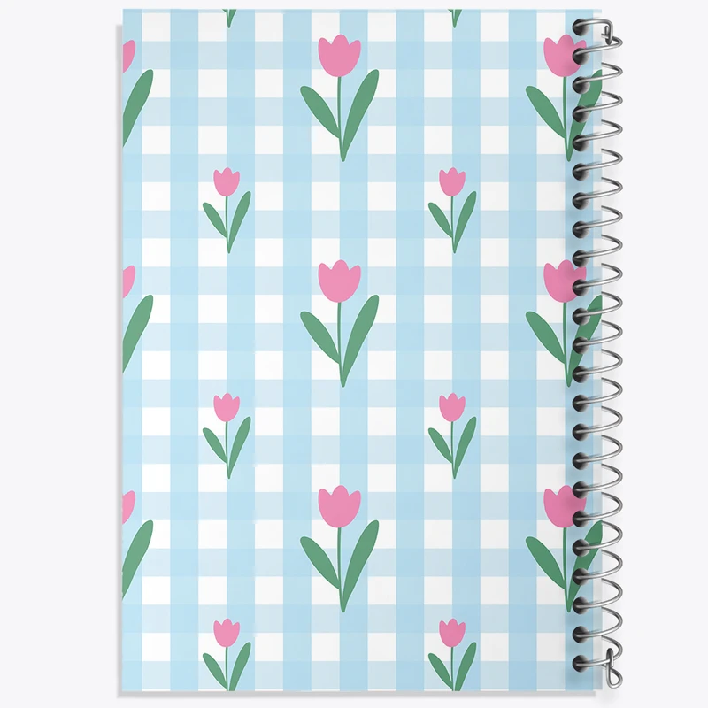 دفتر شطرنجی 50 برگ خندالو مدل گل گلی کد N1005