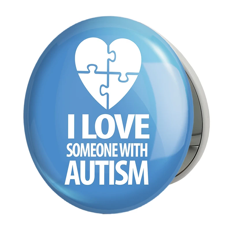 آینه جیبی خندالو طرح اتیسم Autism مدل تاشو کد 26725 